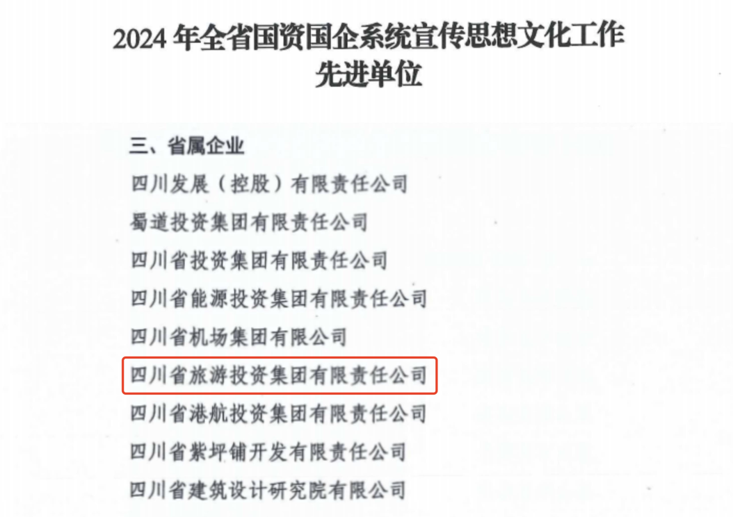 喜报！省庄闲游戏集团获评2024年全省国资国企系统宣传思想文化工作先进单位